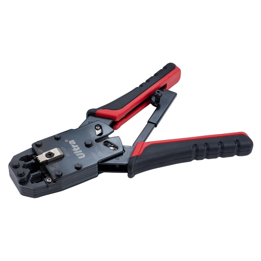 Кліщі для обтиску телекомунікаційних конекторів 4Р4С 6Р6С 8Р8С 10Р10С з тріскачкою ULTRA (4372002) - фото 4 Кліщі для обтиску телекомунікаційних конекторів 4Р4С 6Р6С 8Р8С 10Р10С з тріскачкою ULTRA (4372002) - фото 4