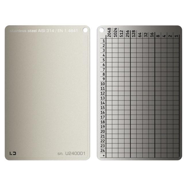 Планшет мнемонический Lapua Seed Phrase Keeper 24+1 BIP39 слов (LSPKNL/LNL24+1BIP39)
