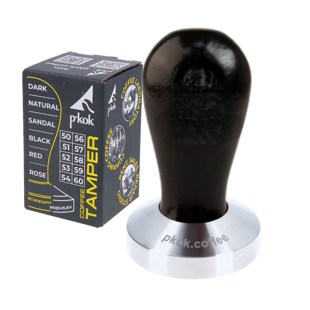 Темпер для кави Рkok 53 мм сталевий плоский Чорний - фото 4 Темпер для кави Рkok 53 мм сталевий плоский Чорний - фото 4