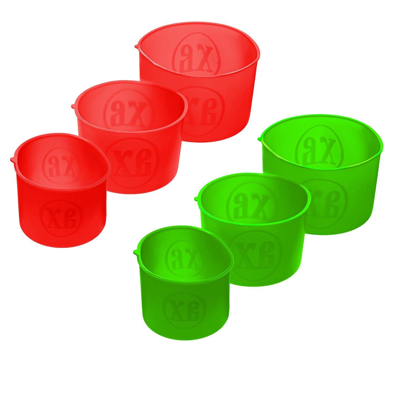 Формы для выпекания куличей и пасхальных куличей 6 шт. Красный/Салатовый (20028058) Формы для выпекания куличей и пасхальных куличей 6 шт. Красный/Салатовый (20028058)