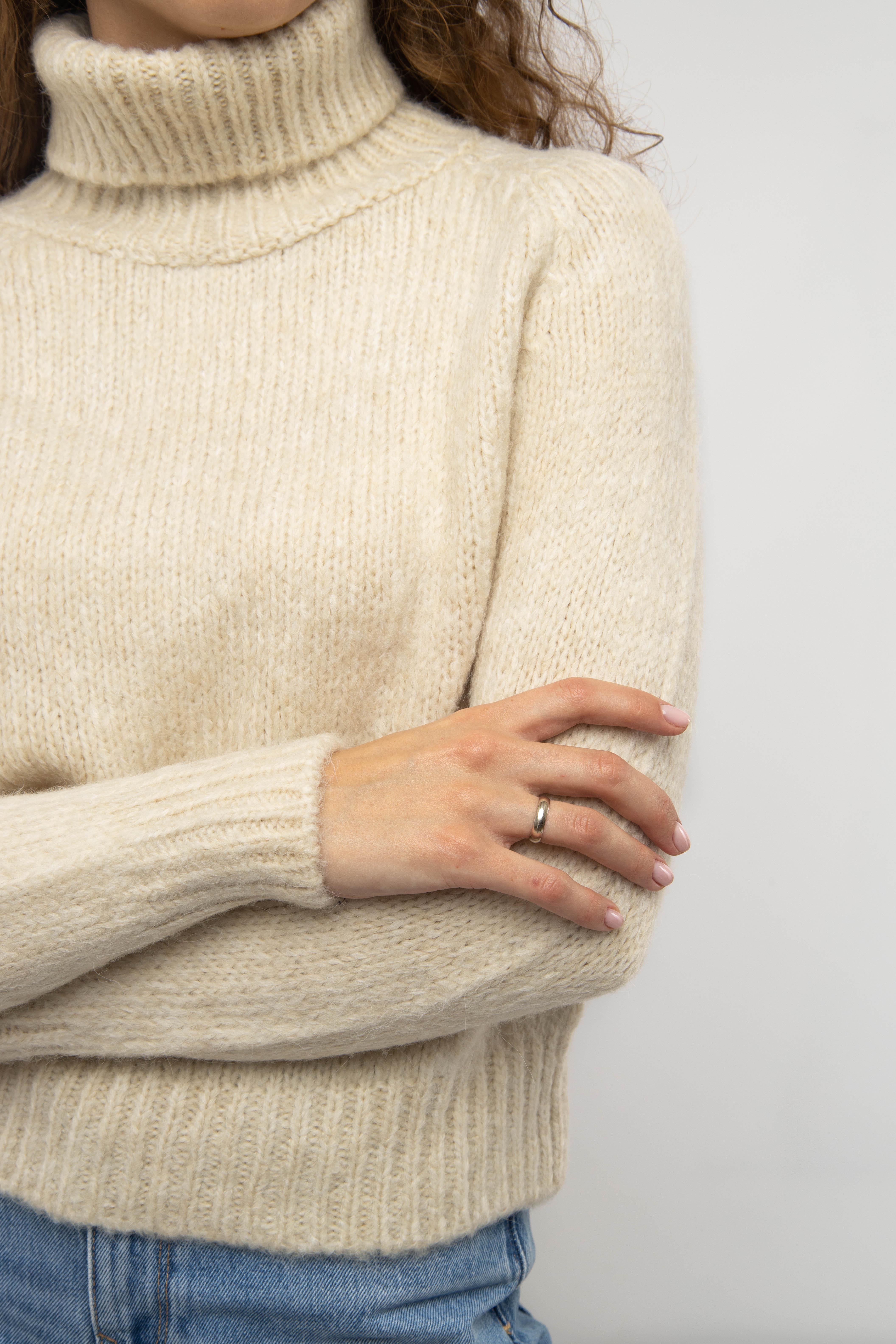 Светр жіночий ЦБ-00233293 р. 48 Бежевий (SKT000941192) - фото 5