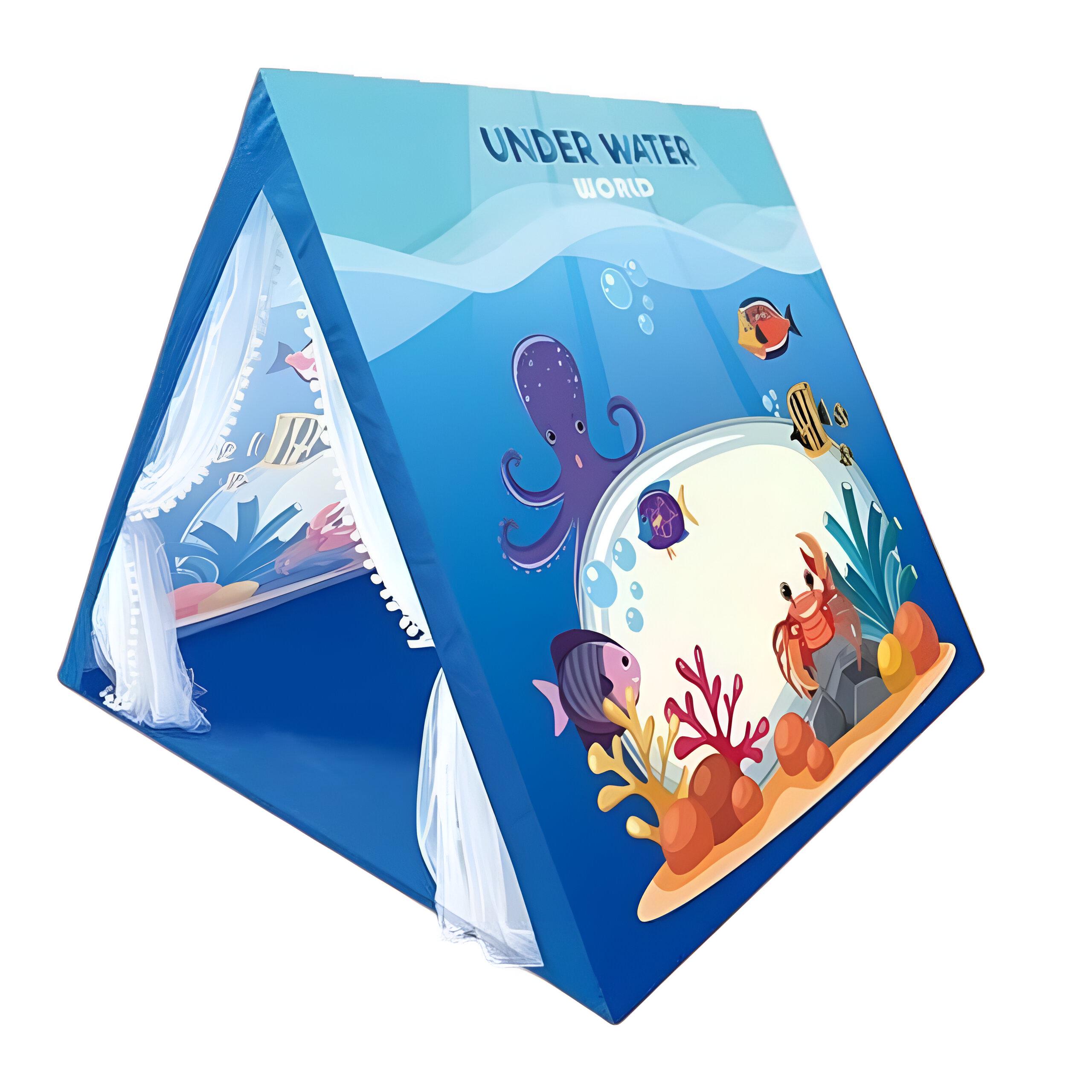 Детская игровая палатка "Подводный мир" 5888-11 120x120x105 см Синий Детская игровая палатка "Подводный мир" 5888-11 120x120x105 см Синий