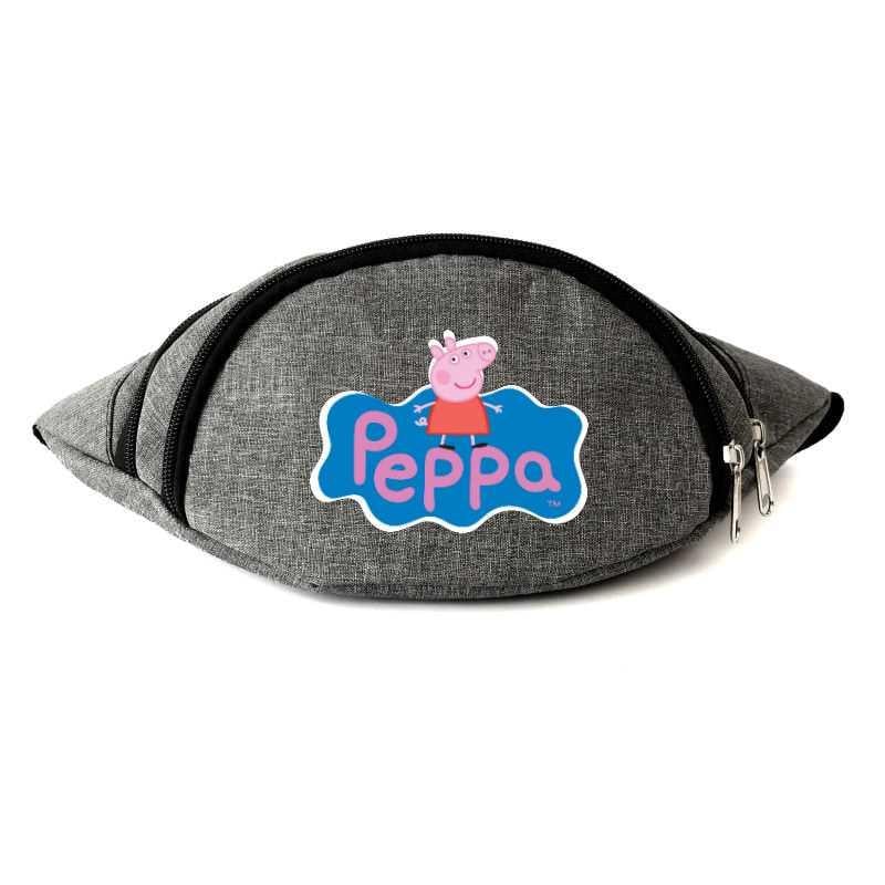 Поясная сумка-бананка с принтом Свинка Пеппа PEP 005 Серый (1670545706)