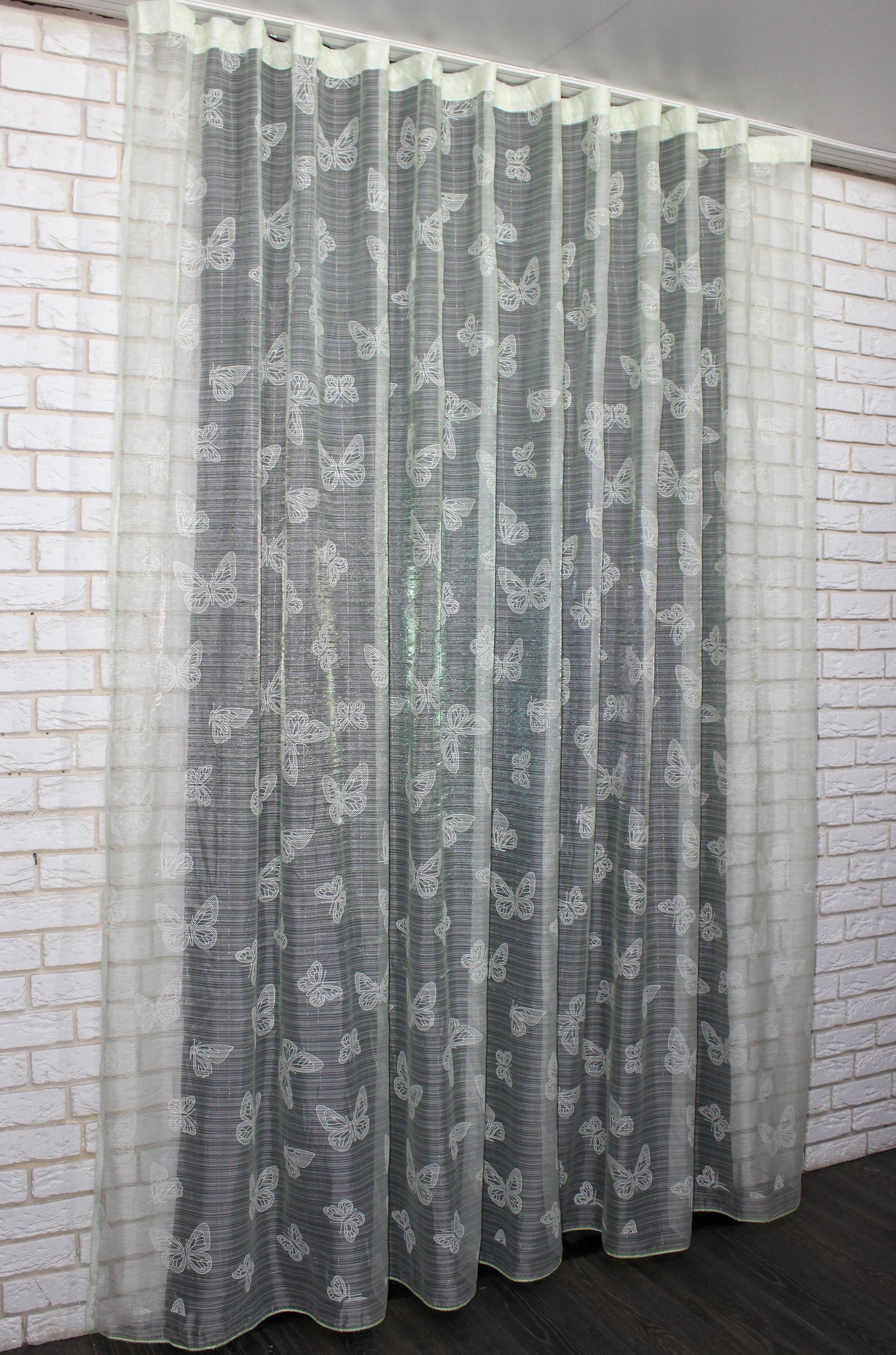 Тюль VR-Textil 976т Метелики органза з вишивкою 300х250 см Світло-салатовий (40-753) Тюль VR-Textil 976т Метелики органза з вишивкою 300х250 см Світло-салатовий (40-753)