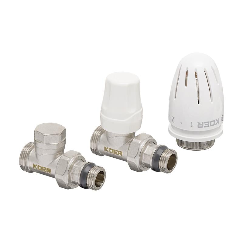 Термокомплект для радиатора прямой KOER SET-15 1/2"x3/4" (KR3180)