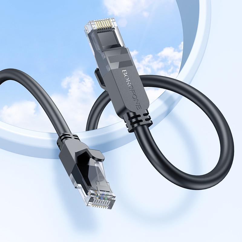 Кабель сетевой RJ45 Borofone BUS01 для интернета Cat6/1Gbps/3 м - фото 7
