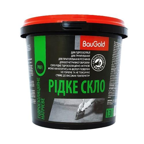 Рідке скло гідроізоляційне натрієве BauGold 1,3 кг (34854908)