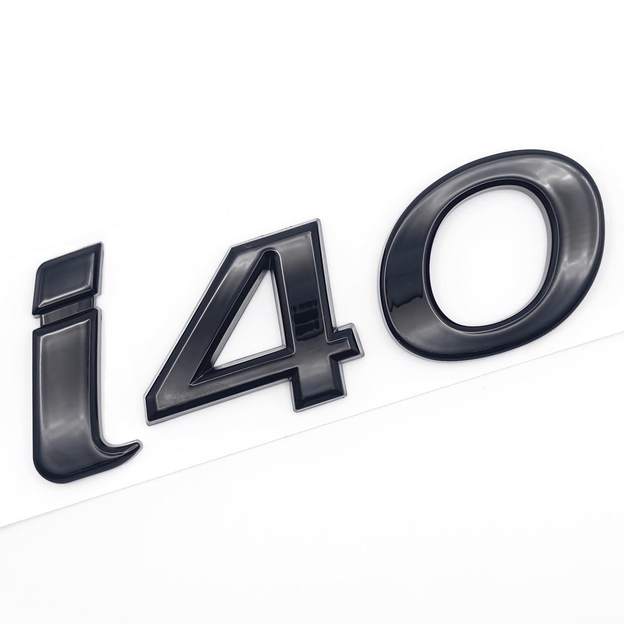 Эмблема надпись i40 Hyundai ABS 9х3,9 см Черный глянцевый (3035755029)