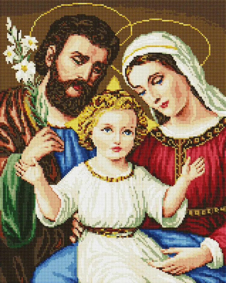 Алмазная мозаика ColorArt Икона Святое Семейство 40х50 см (SP016)
