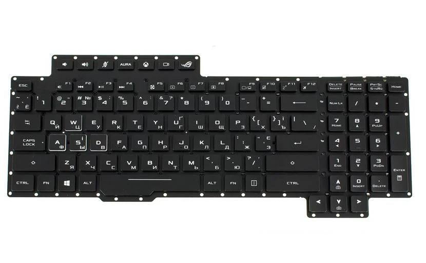 Клавиатура для ноутбука Asus G703 series rus без фрейма/подсветки клавиш RGB Black (167548)