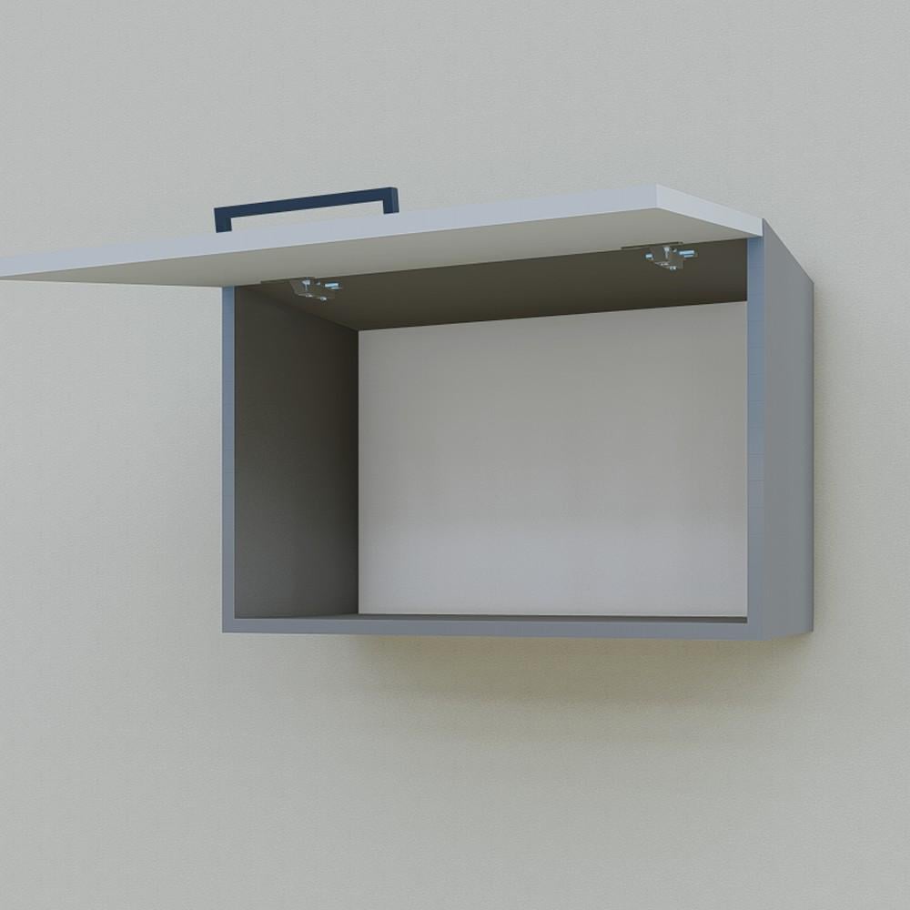 Шкаф навесной Opendoors МП2 для кухни под вытяжку 600 мм Светлый серый/Антрацитовый (МП2/15) - фото 3 Шкаф навесной Opendoors МП2 для кухни под вытяжку 600 мм Светлый серый/Антрацитовый (МП2/15) - фото 3