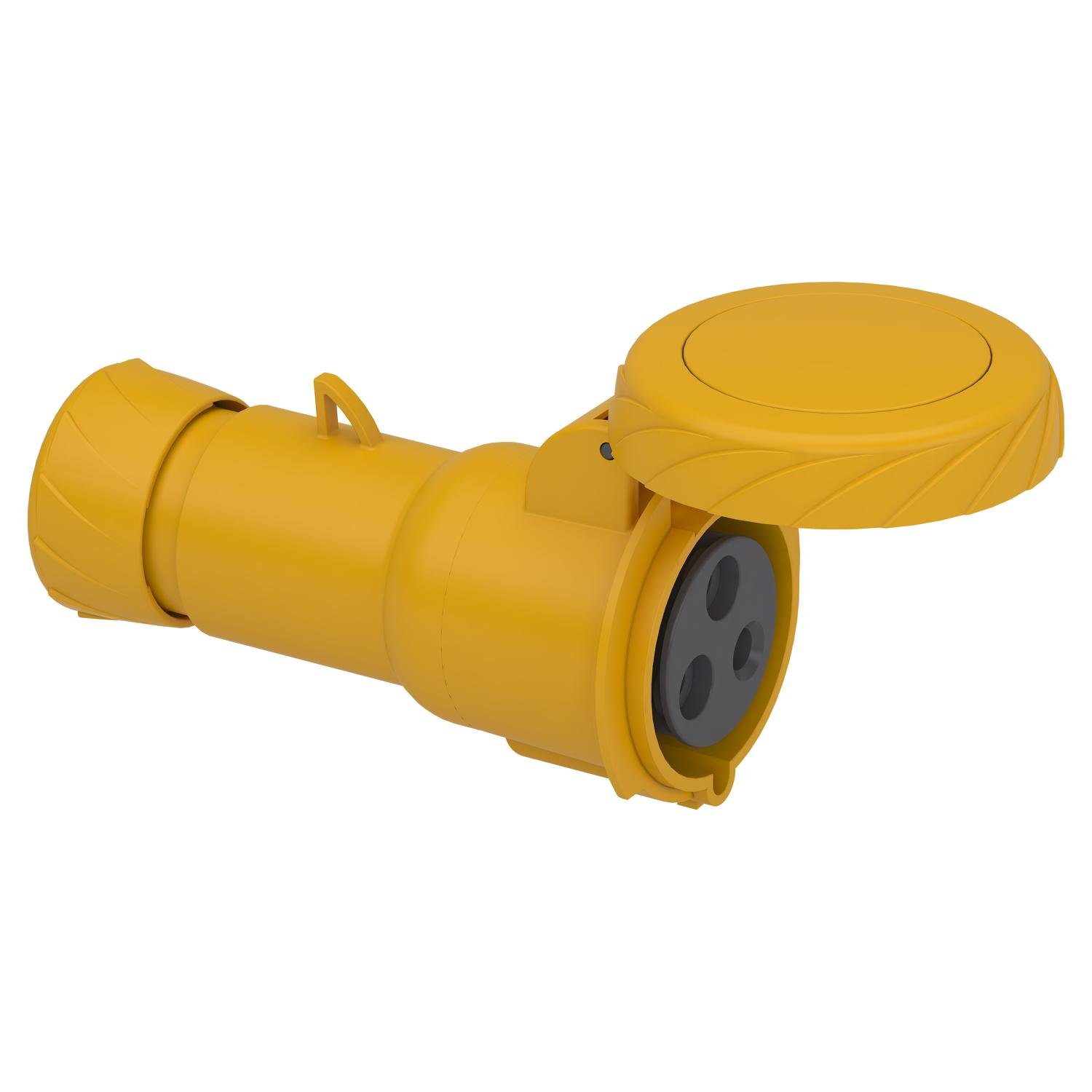 Силовая розетка Schneider Electric PratiKa 2P+E 32А 130 В переносная IP67 Желтый (PKY32M713)