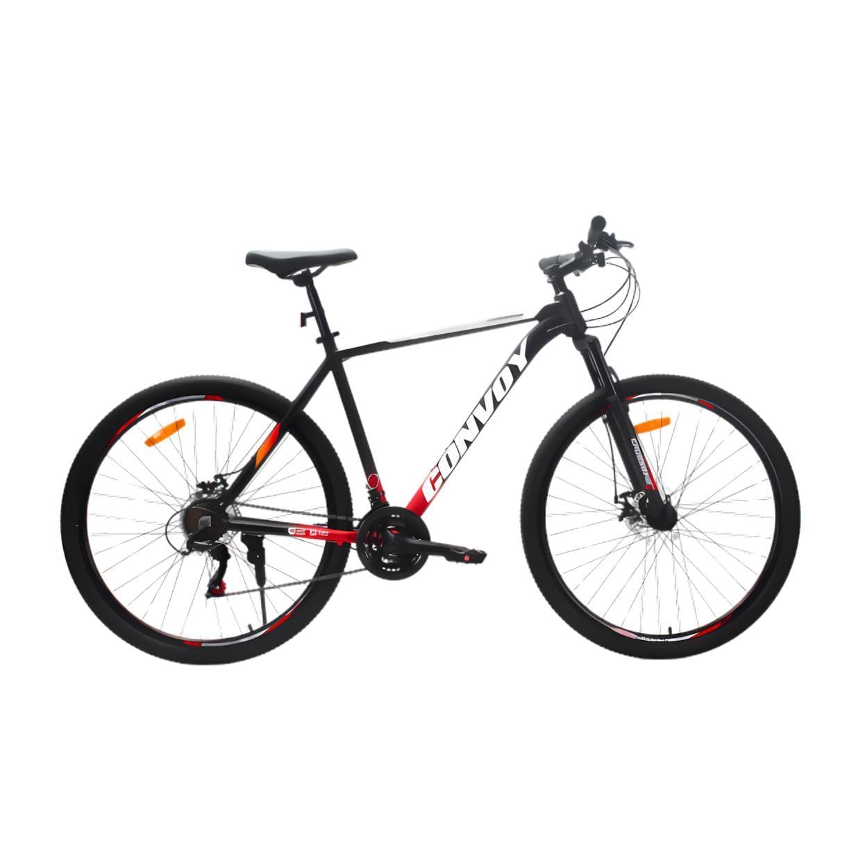 Велосипед CrossBike CONVOY 29" 19" Чорний/Червоний (218)
