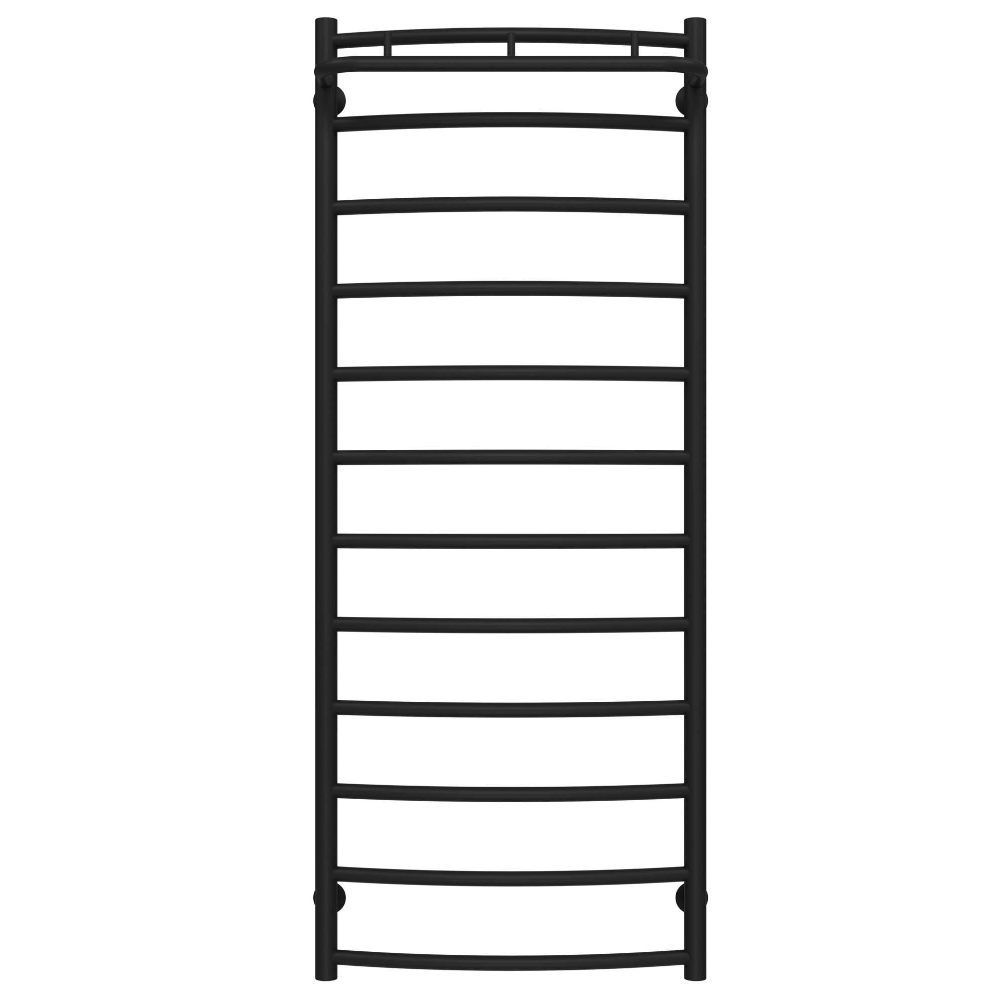 Полотенцесушитель водяной Deffi Классик N П12 нижнее подключение нержавеющая сталь 500х1300 мм Черный (C.KN.130.50.12.B.A)