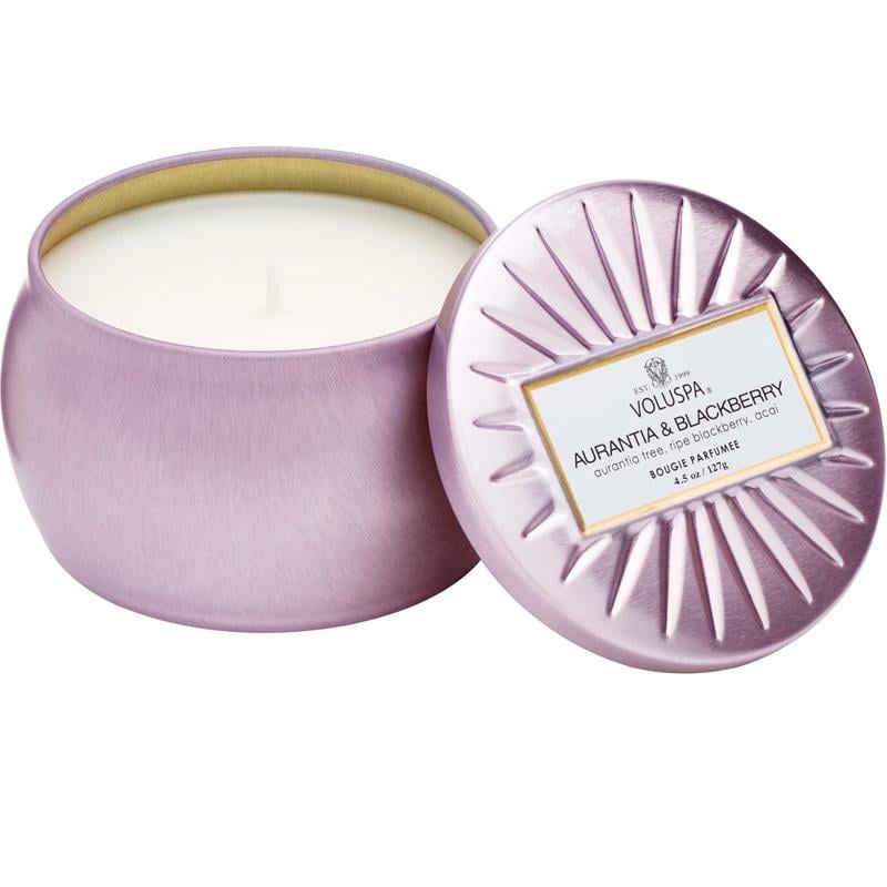 Свеча ароматическая Voluspa Vermeil Aurantia & Blackberry 127 г металлическая шкатулка (111000713)