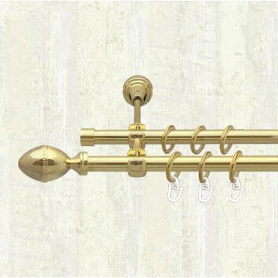 Карниз для штор Orvit Фарже двухрядный 16/16 мм 240 см Золотой (000-6853)