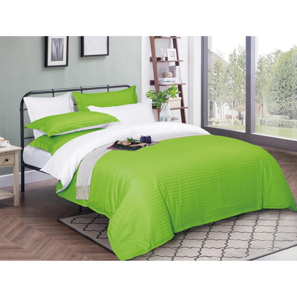 Комплект постельного белья MirSon 30-0016+30-0001 Prianka satin-stripe семейный 160х220 см (215744)