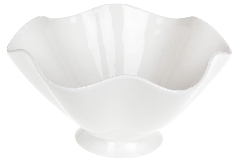 Салатники фарфоровые White City Волна 1,4л 23 см 2 шт. Белый (BD-988-217-2)