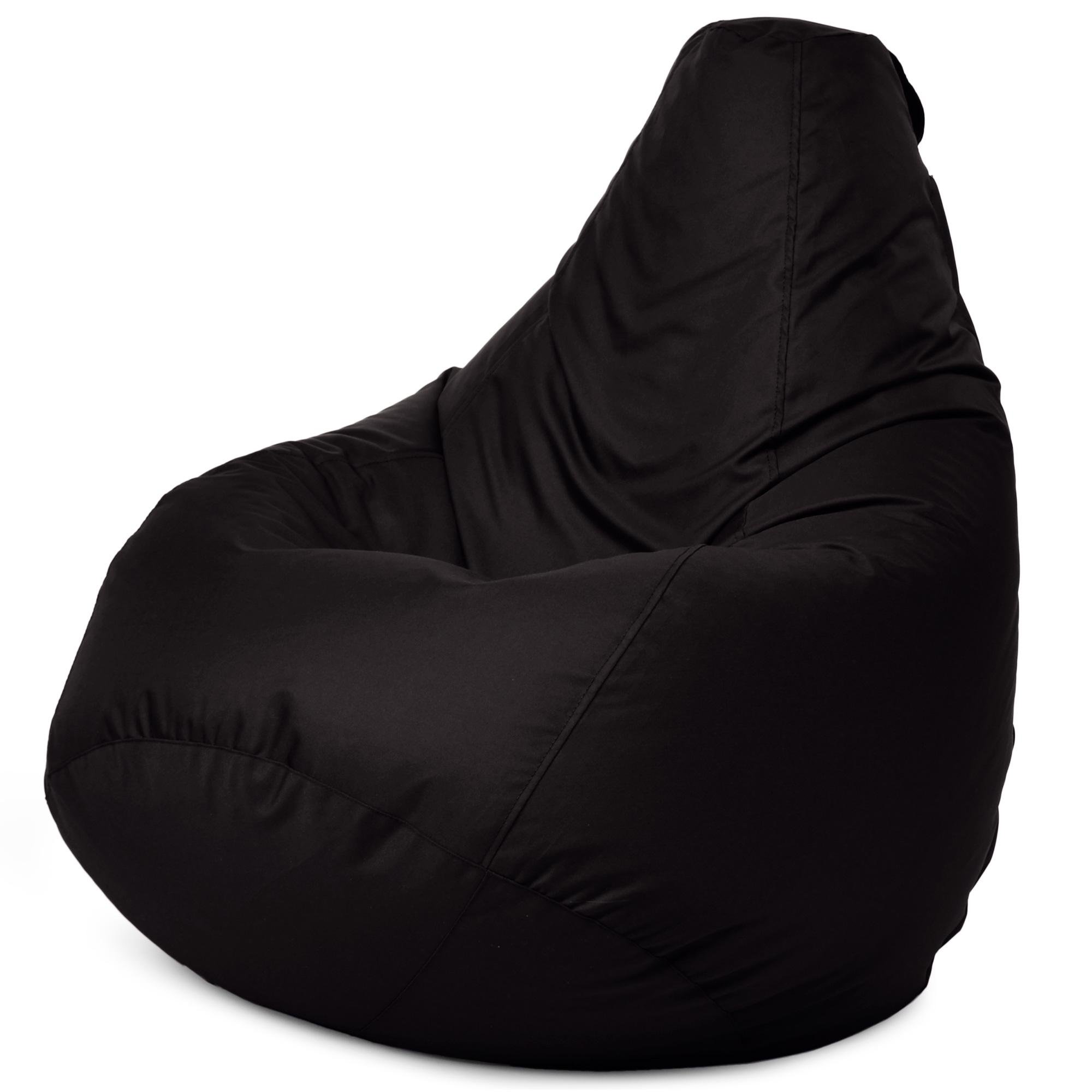 Кресло-мешок iQmebel Груша стандарт+ оксфорд Черный