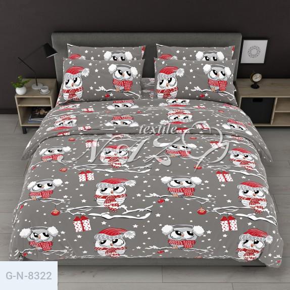 Комплект постільної білизни новорічний Gold Lux двоспальний бязь 180х220 см (29739563) - фото 3