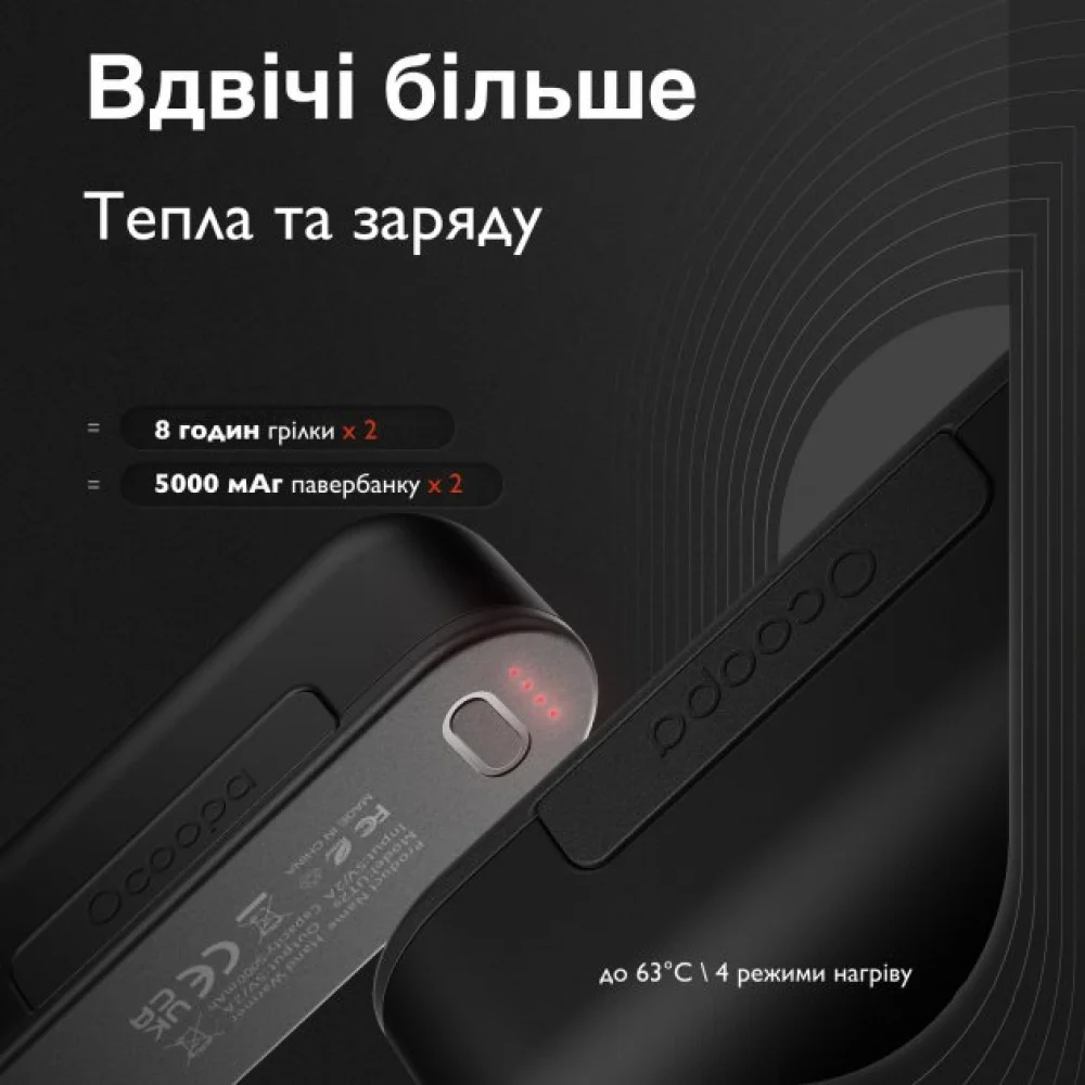 Повербанк-грелка Ocoopa Heater UT2s 10000 mAh Оранжевый - фото 2