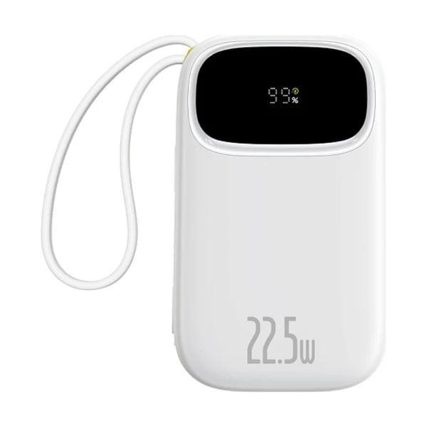 Повербанк BASEUS EnerFill FC31 20000 mAh 22,5W Li-pol з вбудованим кабелем Moon White (P10082107213-00)