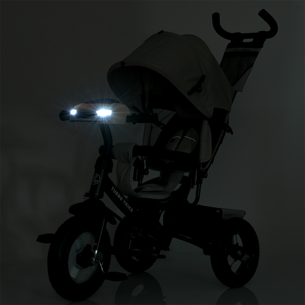 Велосипед триколісний Turbo Trike MT 1006-12 з батьківською ручкою Сірий - фото 5 Велосипед триколісний Turbo Trike MT 1006-12 з батьківською ручкою Сірий - фото 5