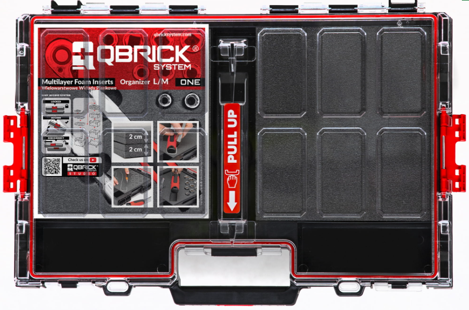 Органайзер для инструмента Qbrick System ONE Organizer L 2,0 MFI с поролоновым покрытием модульный 531x379x77 мм