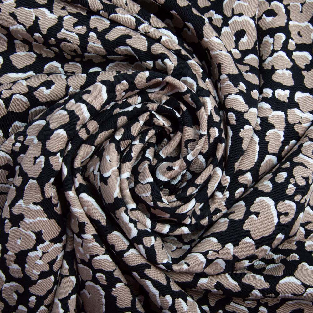 Ткань плательная штапель вискоза лео Капучино (22396)