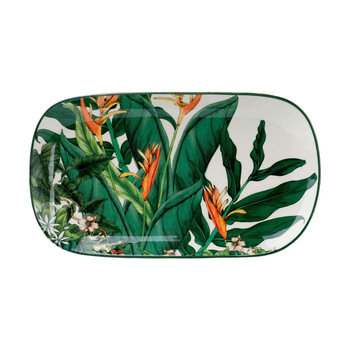 Блюдо сервировочное прямоугольное Maxwell & Williams NIGHT GARDEN FOLIAGE фарфор 35х19 см (2631585)