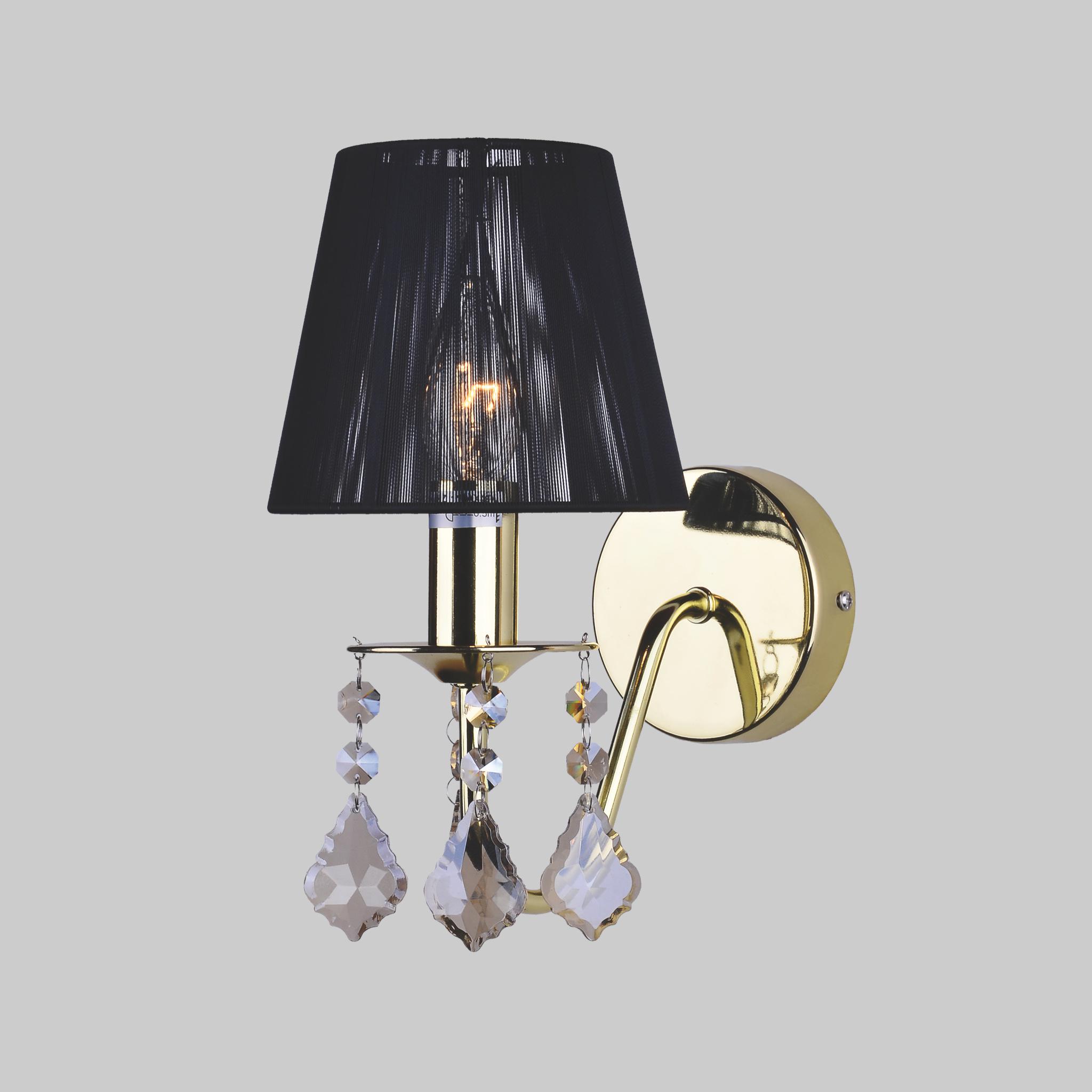 Бра Classic с черным плафоном Золотой