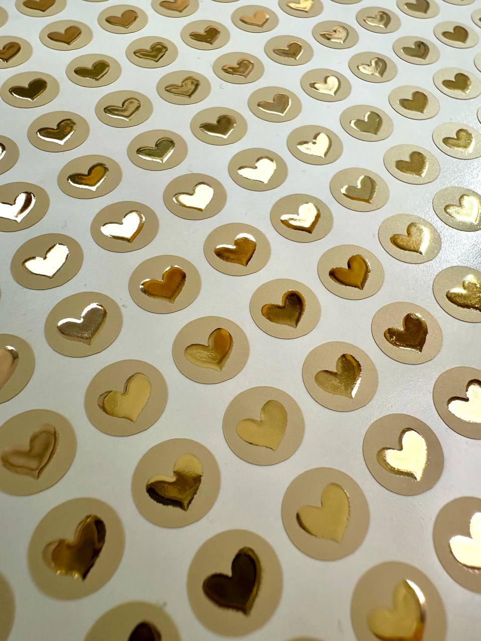 Наклейки для карт лояльности с золотом-наклейки для отметок клиентов 200 шт. Бежевый