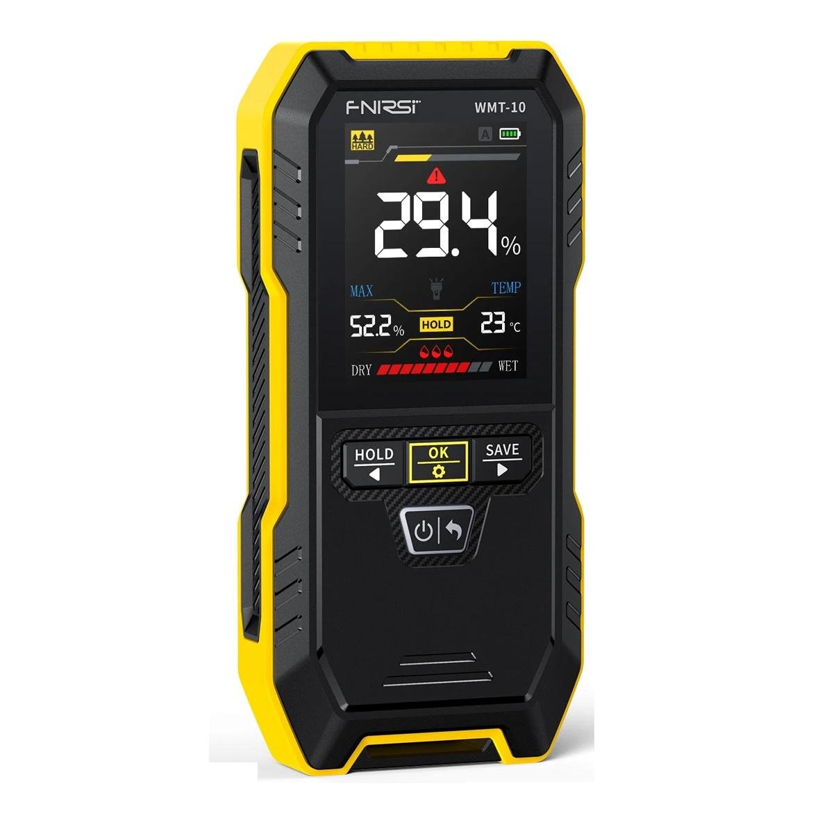 Вимірювач вологості деревини FNIRSI WMT-10 перезаряджається безштифтовий Black (WMT10)