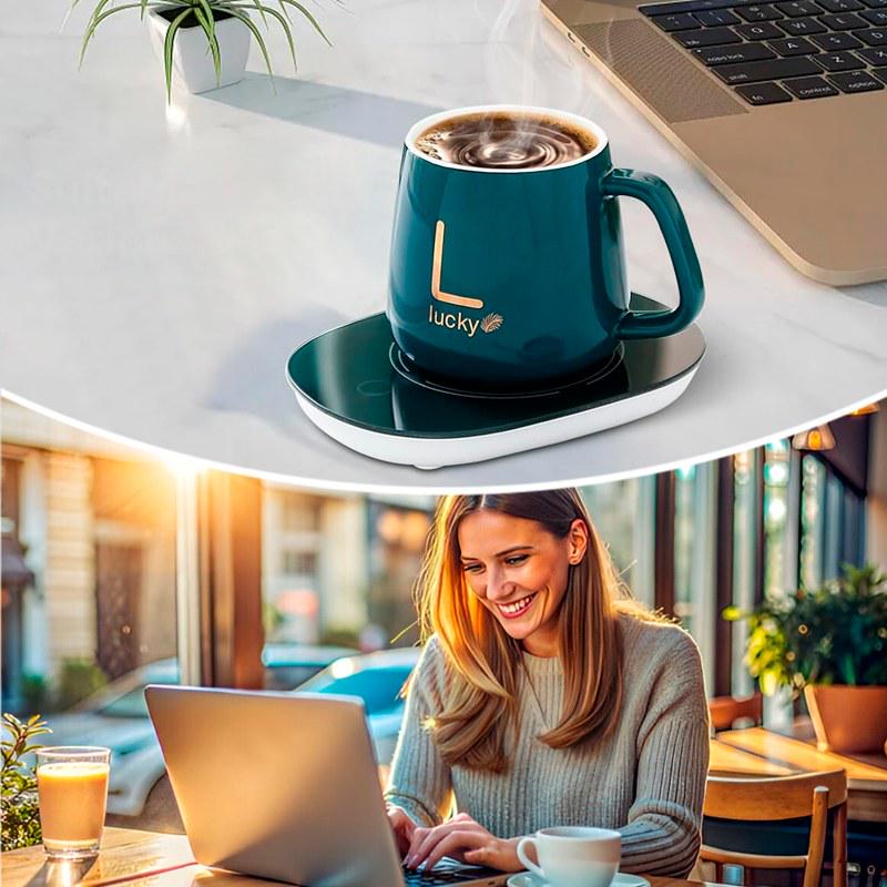 Набір 3в1 чашка/блюдце/портативна підставка для підігріву з постійною температурою - фото 2 Набір 3в1 чашка/блюдце/портативна підставка для підігріву з постійною температурою - фото 2