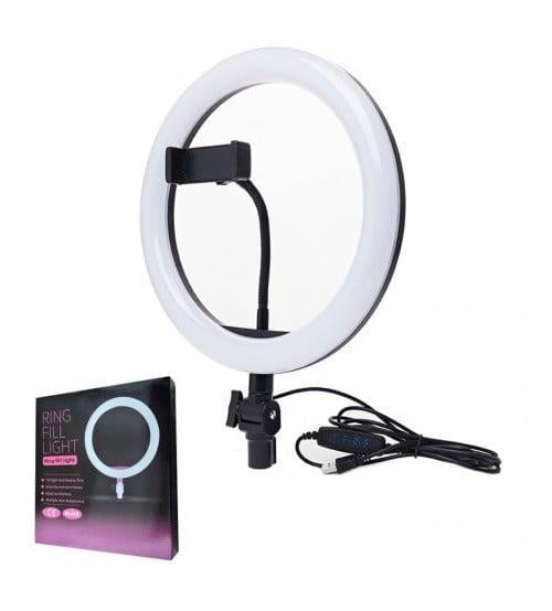 Кольцевая LED лампа Ring Lite 26 см с штативом и держателем для смартфона (LC666)