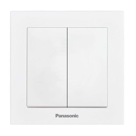 Выключатель Panasonic Karre Plus 55 2-кл Белый (22822-е) Выключатель Panasonic Karre Plus 55 2-кл Белый (22822-е)