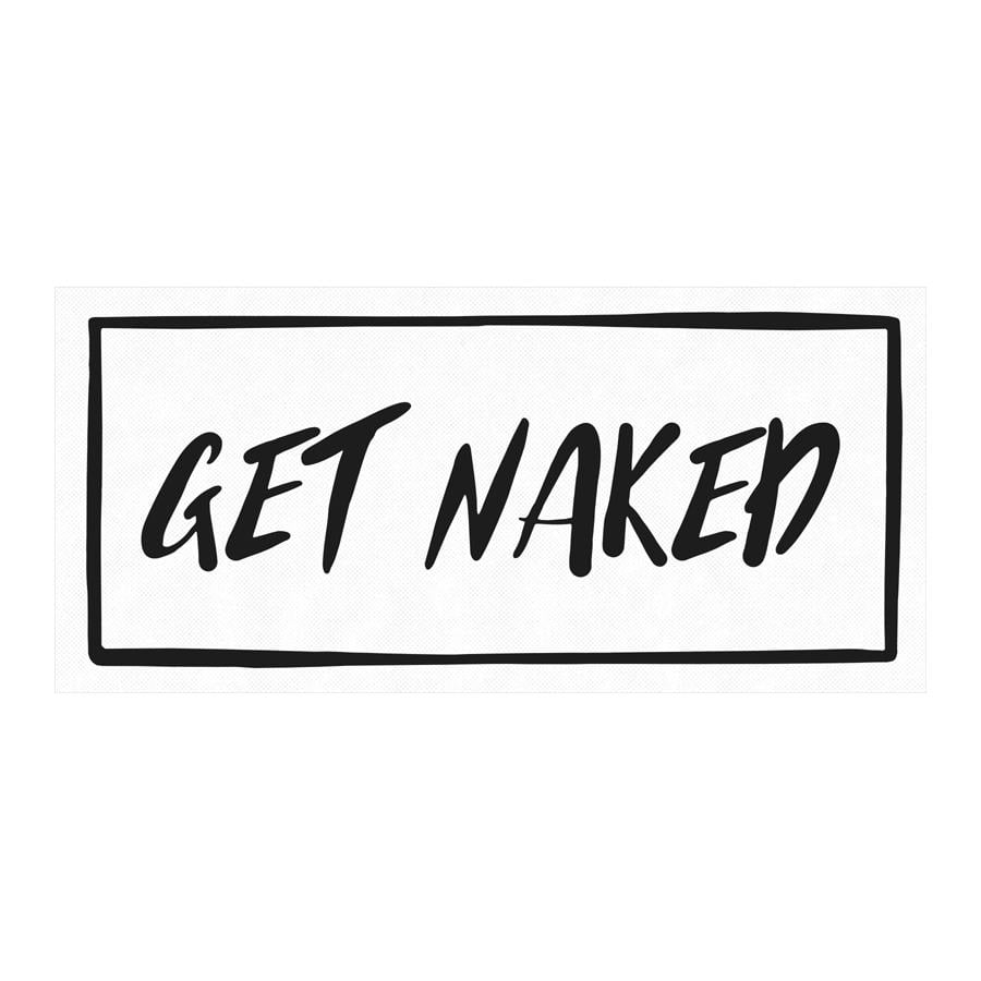 Полотенце с принтом "Get naked" 150х70 см (PLB_21J002)