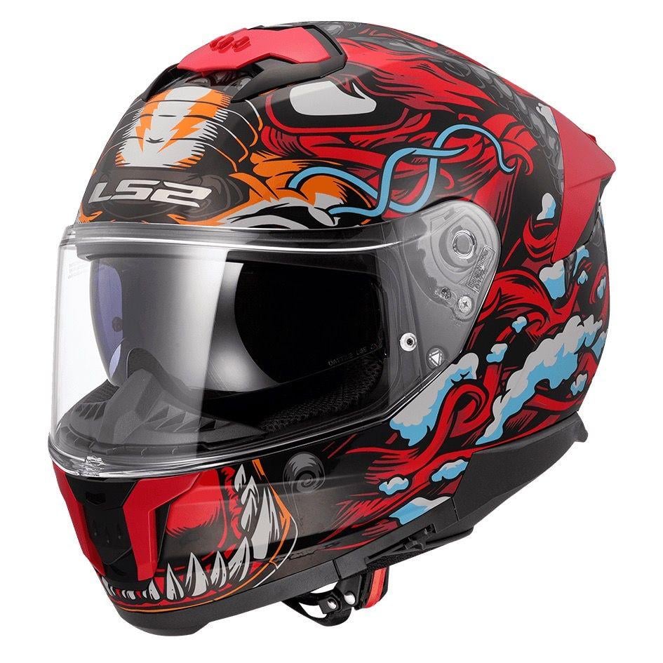 Мотошлем LS2 FF808 Stream 2 Dragontiger L Matt Black/Red (49876)