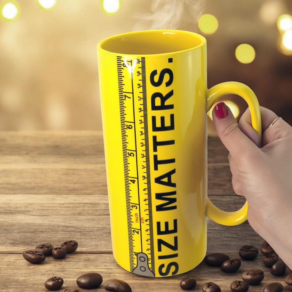 Кружка "Size matters" керамическая 20 см 1000 мл - фото 3 Кружка "Size matters" керамическая 20 см 1000 мл - фото 3
