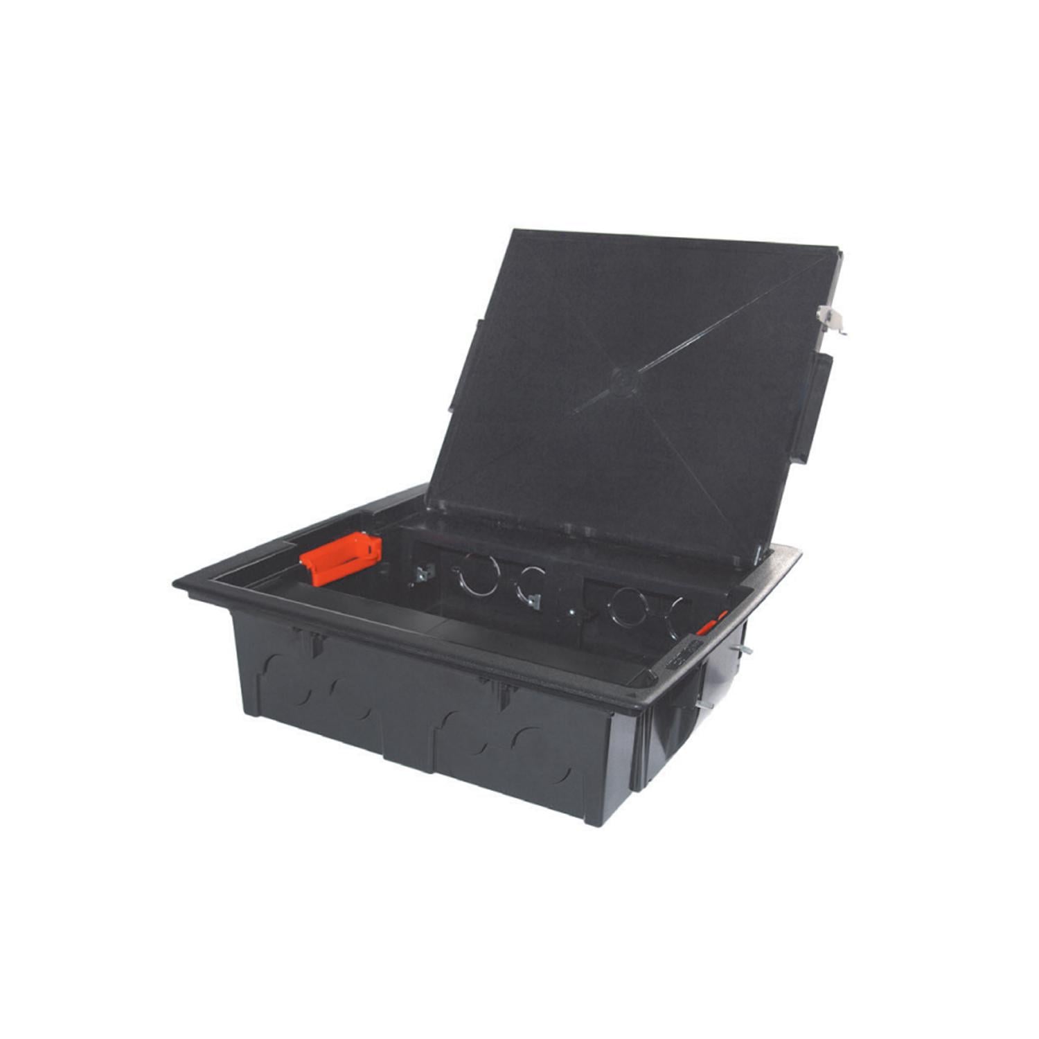 Лючок підлоговий ДКС NEST-16 Matt 16 модулів 322x105x362 мм Чорний (01370)