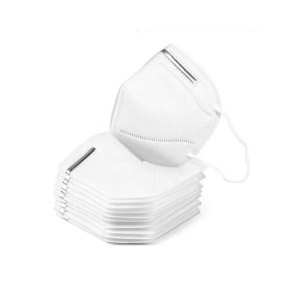 Респіратор без клапана з кліпсою 4-шаровий FFP2 KN95 10 шт. Білий (EK000145)