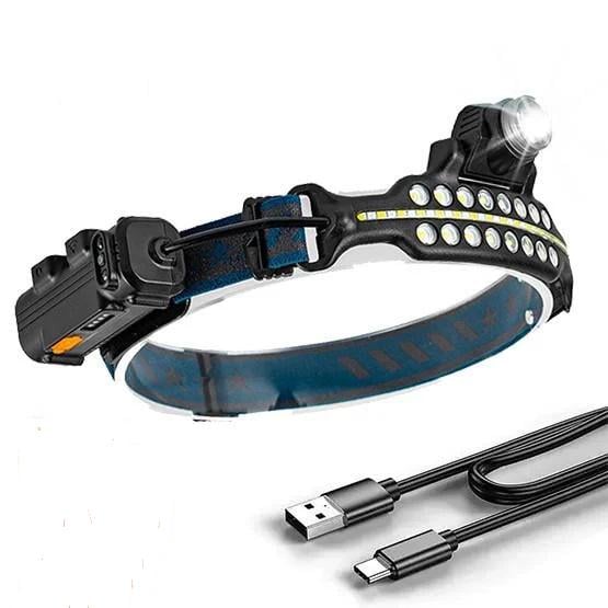 Ліхтар налобний BL-W690-LTS+SMD USB/сенсорний з датчиком руху/червоне і біле світло (1748327410)