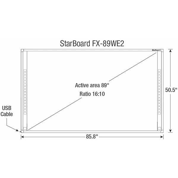 Інтерактивна дошка Starboard 90" FX-89WE2 з антивідблисковим покриттям (10779169) - фото 2