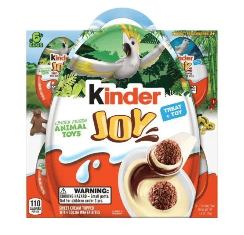 Набір шоколадних яєць Kinder Joy Animal Toys Eggs 6 шт. х 20 г (2843916205)