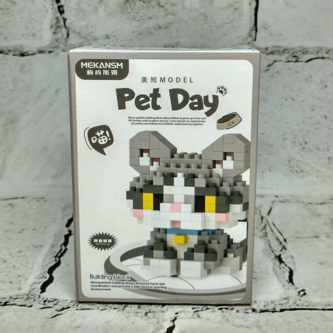 Конструктор блоковый детский Pet day фигурка Котик Американская короткошерстная (K222) Конструктор блоковый детский Pet day фигурка Котик Американская короткошерстная (K222)