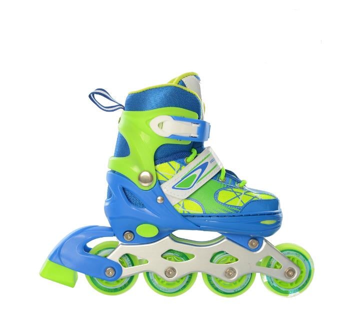 Ролики PROFI раздвижные р. 31-34 Сине-зеленый (A 4141-S-BL)