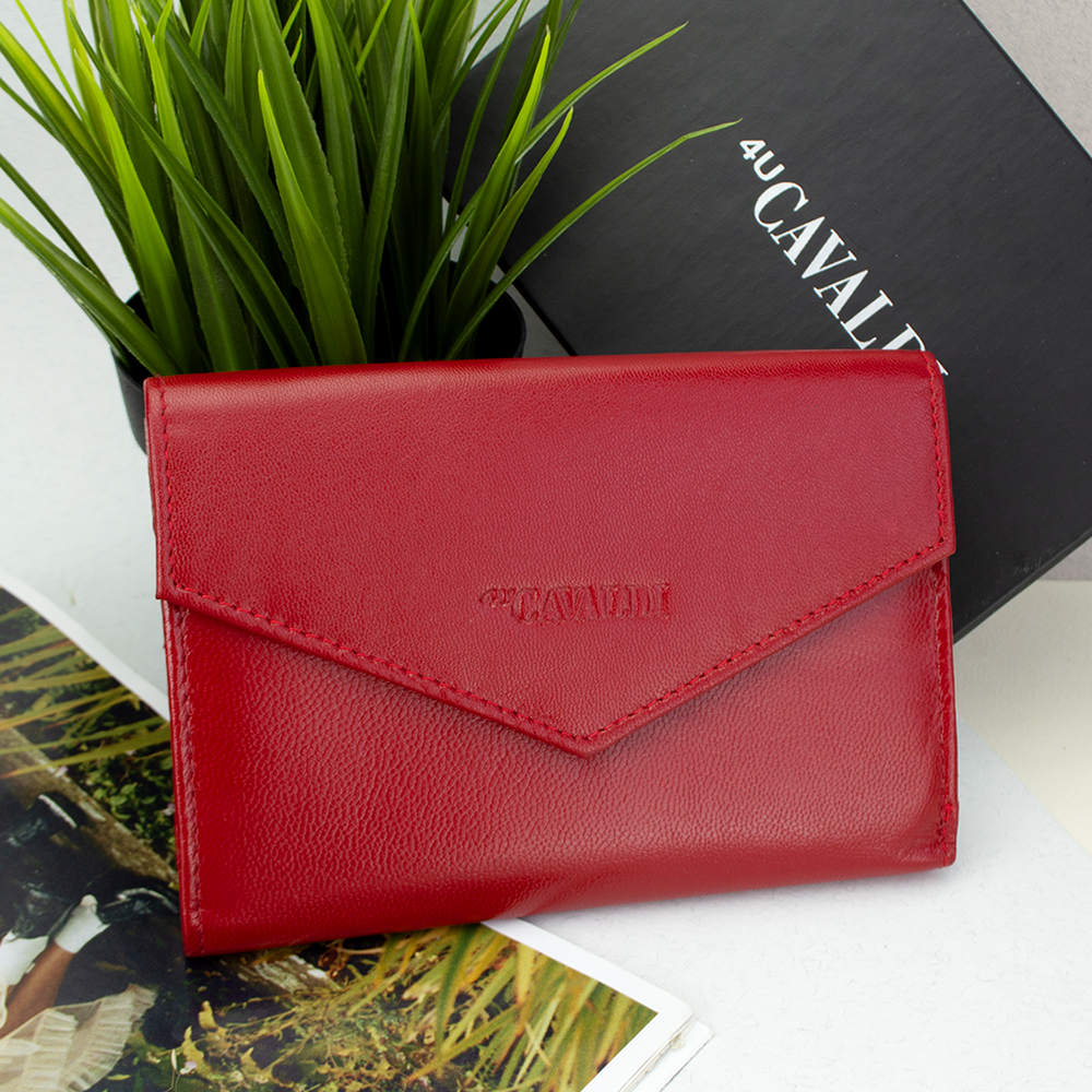 Кошелек женский кожаный Cavaldi RD-20-GCL Красный