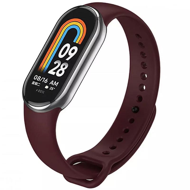 Ремінець силіконовий для Xiaomi Mi Band 8 Бордовий (00000065484_20)