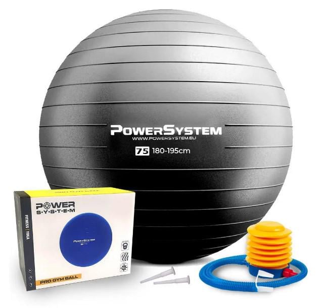 Фитбол для фитнесаPower System PS-4013 PRO Gymball Ø 75 см Black (4013BK-0)