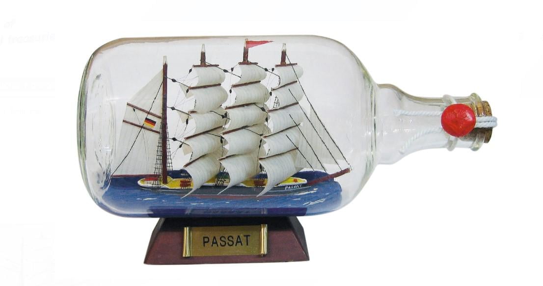 Модель парусника в бутылке Sea Club Santa Maria L 27,5 см d 10,5 см (4019.V)